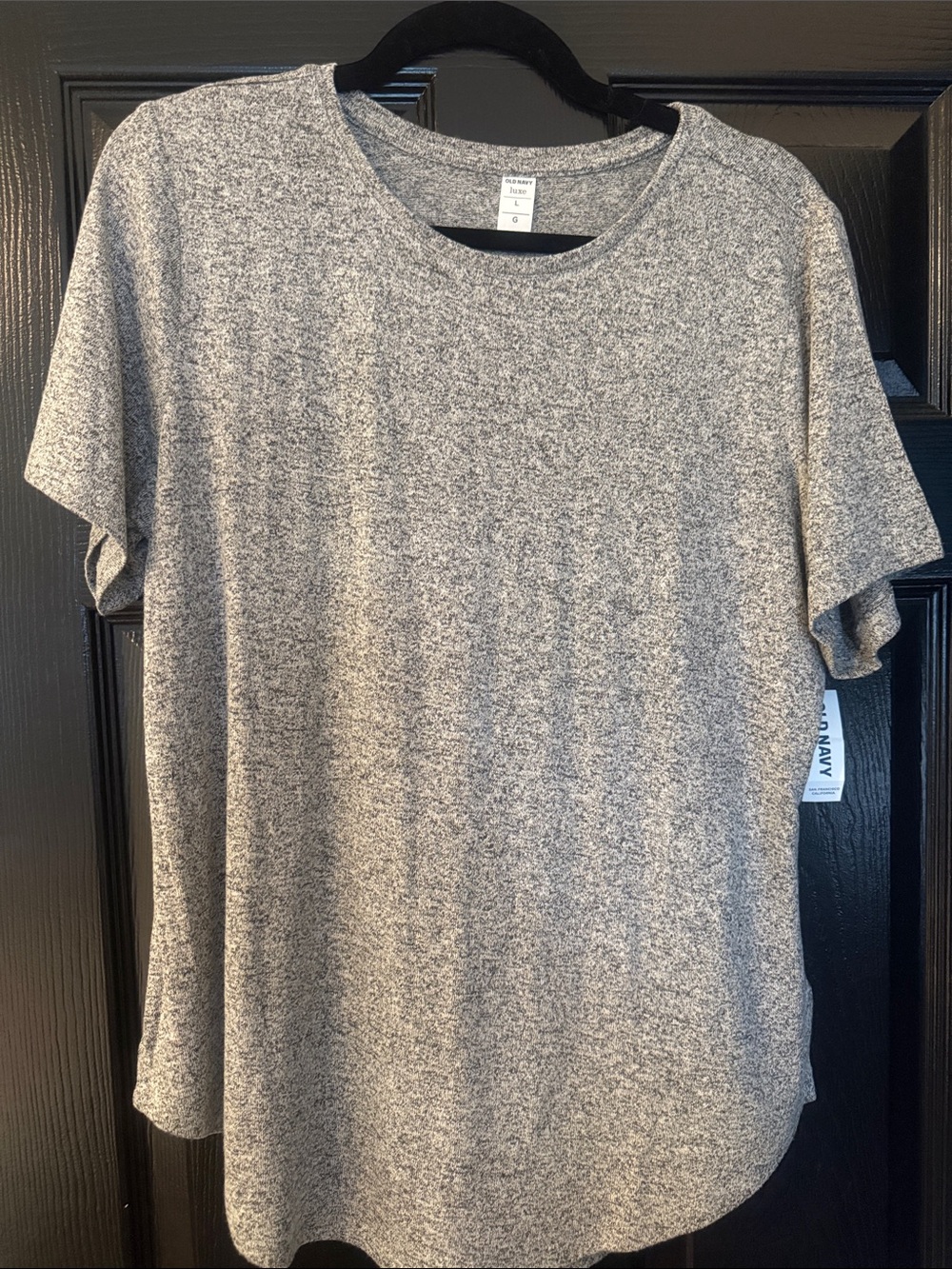Old Navy Heathered Light Gray Short Sleeve Tee